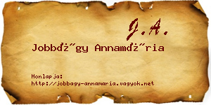 Jobbágy Annamária névjegykártya